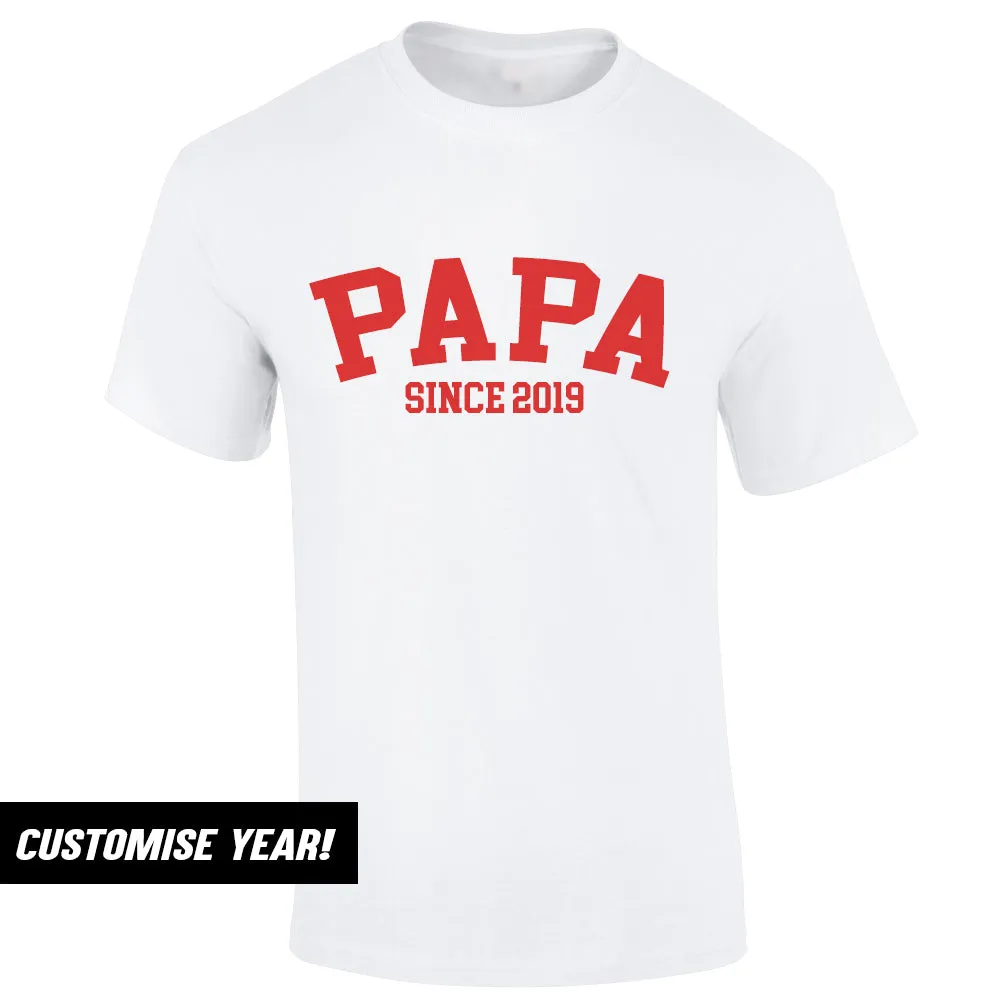Personalised Papa Since T-Shirt (MRK X) mens dad clothes online