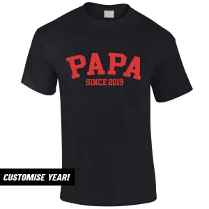 Personalised Papa Since T-Shirt (MRK X) mens dad clothes online