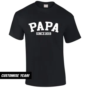 Personalised Papa Since T-Shirt (MRK X) mens dad clothes online