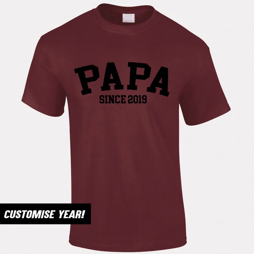 Personalised Papa Since T-Shirt (MRK X) mens dad clothes online