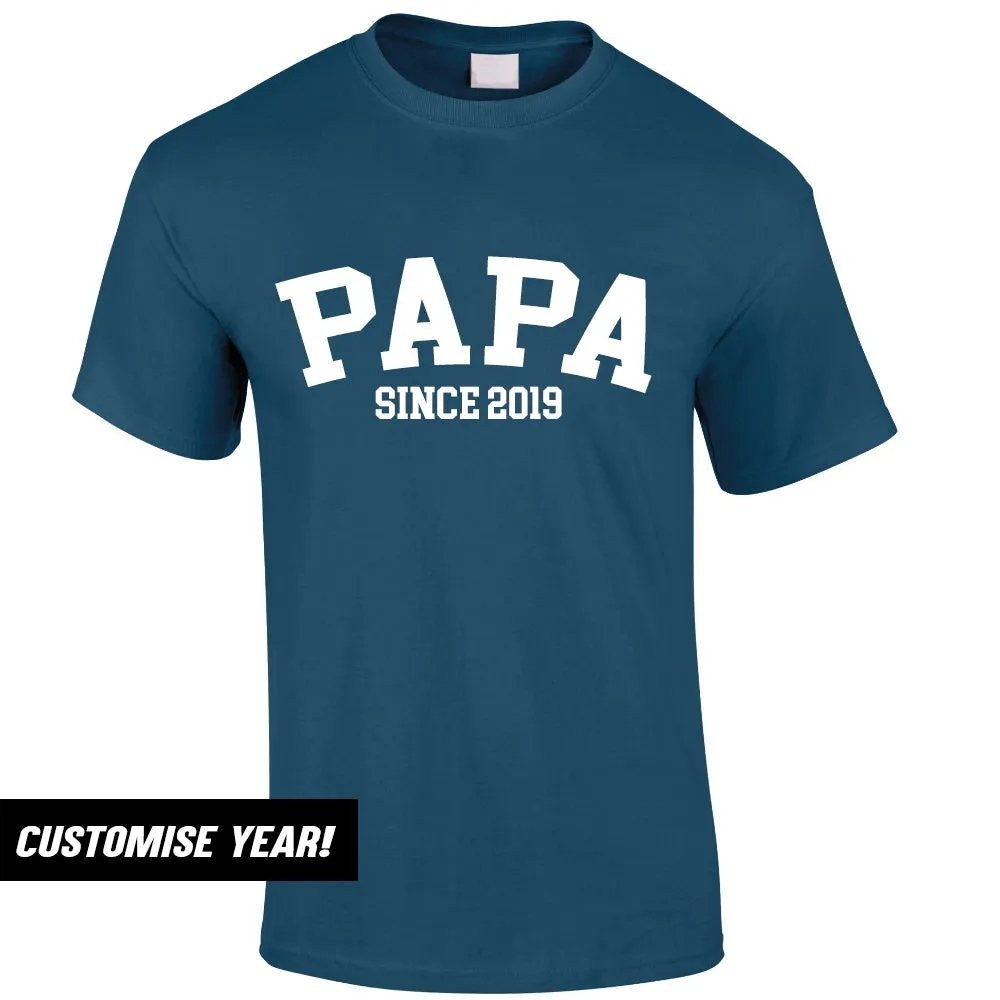 Personalised Papa Since T-Shirt (MRK X) mens dad clothes online