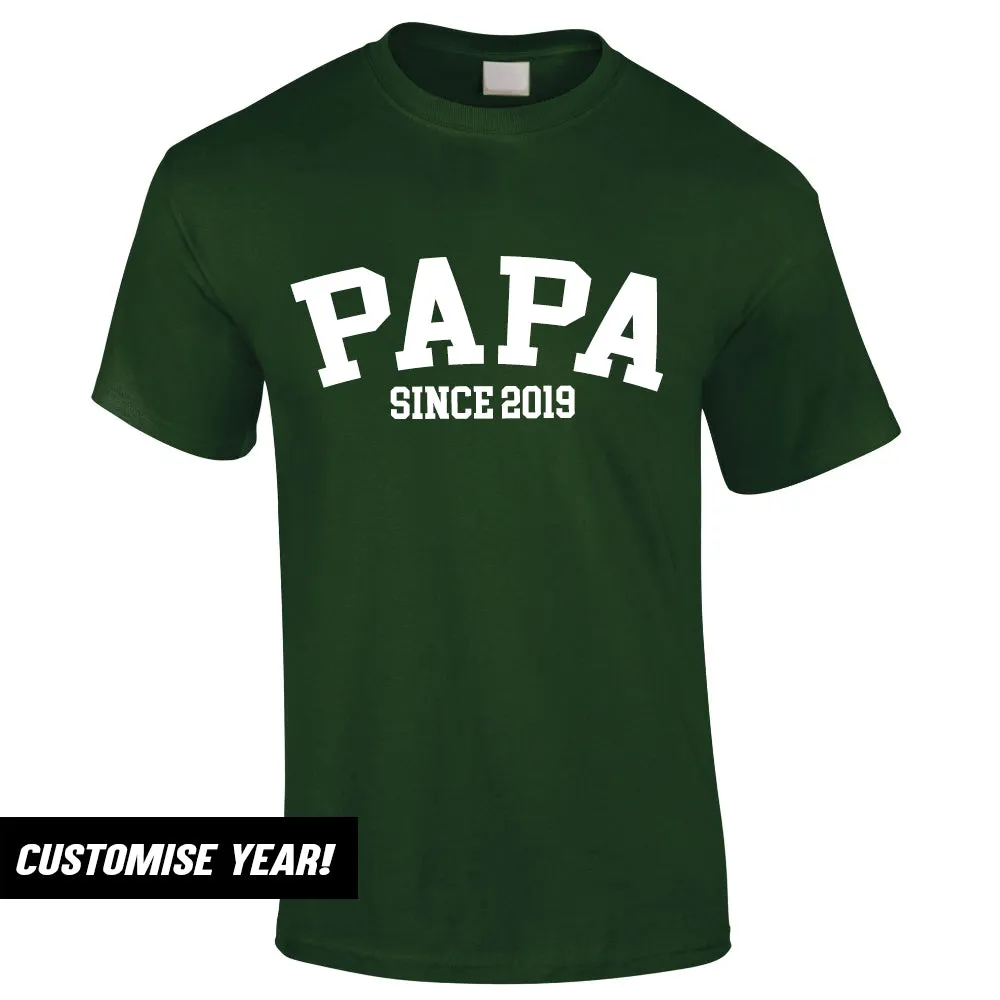 Personalised Papa Since T-Shirt (MRK X) mens dad clothes online