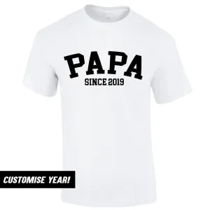 Personalised Papa Since T-Shirt (MRK X) mens dad clothes online