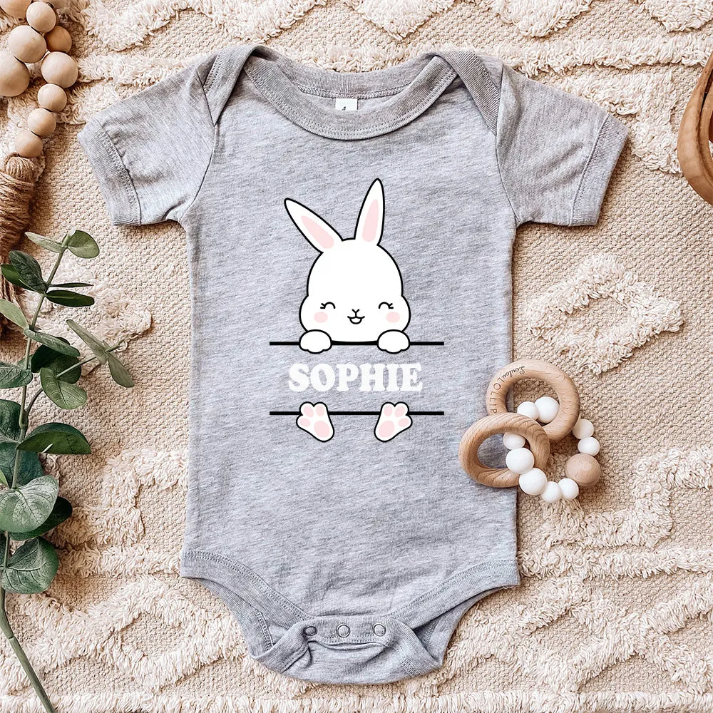 Personalised Pink Easter Bunny Bodysuit cheap baby clothes online