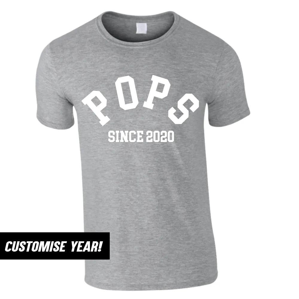 Personalised Pops Since T-Shirt (MRK X) dad bod shirts discount