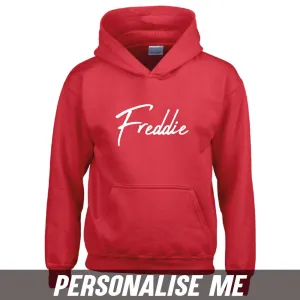 Personalised Script Name Junior Hoodie 00 (MRK X) boys fashion clearance