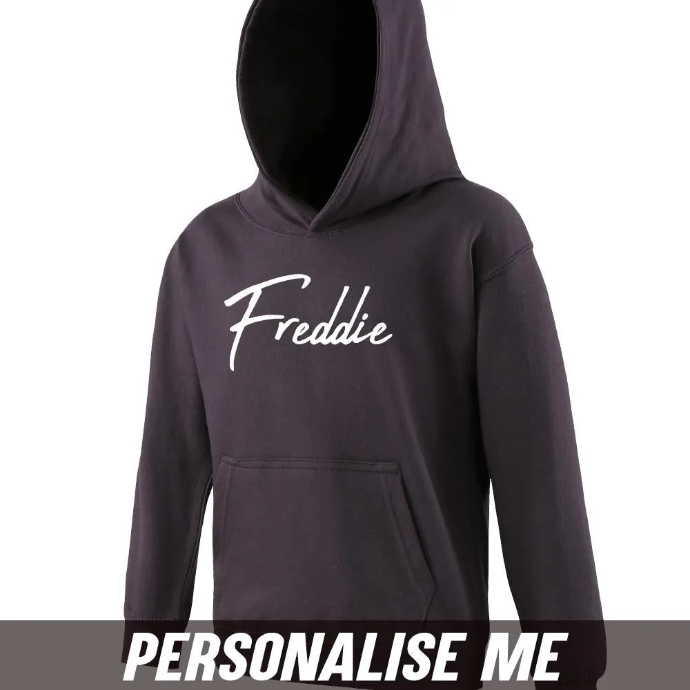 Personalised Script Name Junior Hoodie 00 (MRK X) girls skirts clearance