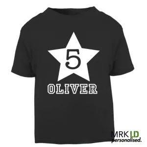 Personalised Star Age Tee (MRK X) boys apparel promo code