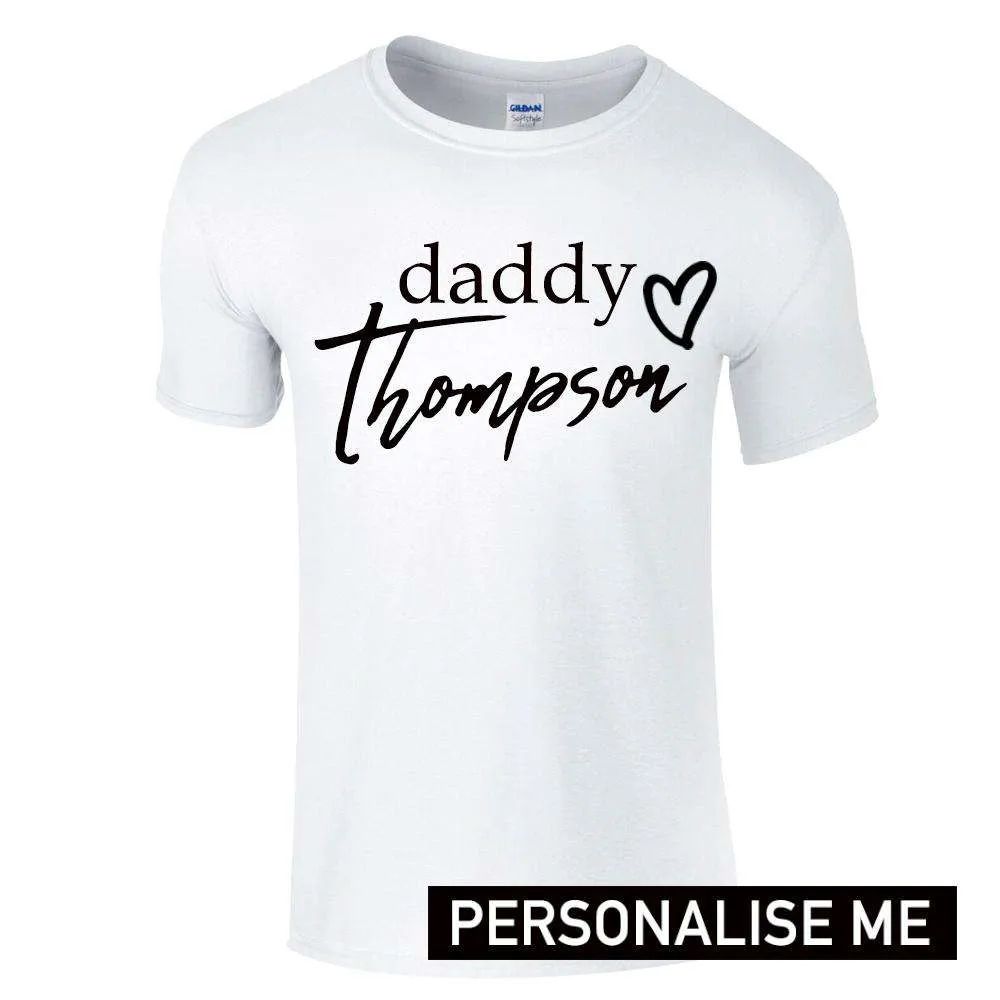 Personalised Surname Heart Tees & Rompers (MRK X)