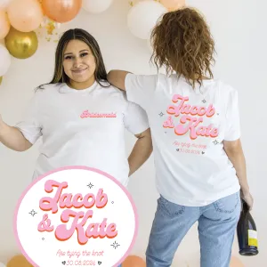 Personalised Wedding Invitation Front and Back Graphic White T-shirts nursing bras sale
