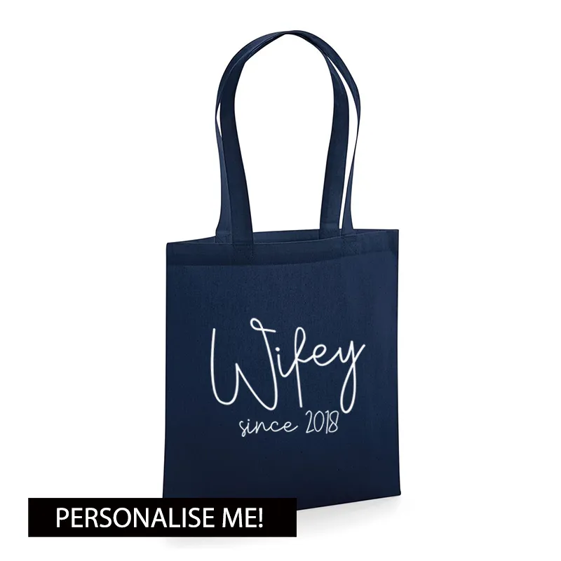 Personalised Wifey Since Tote Bag (MRK X) nursing bras sale