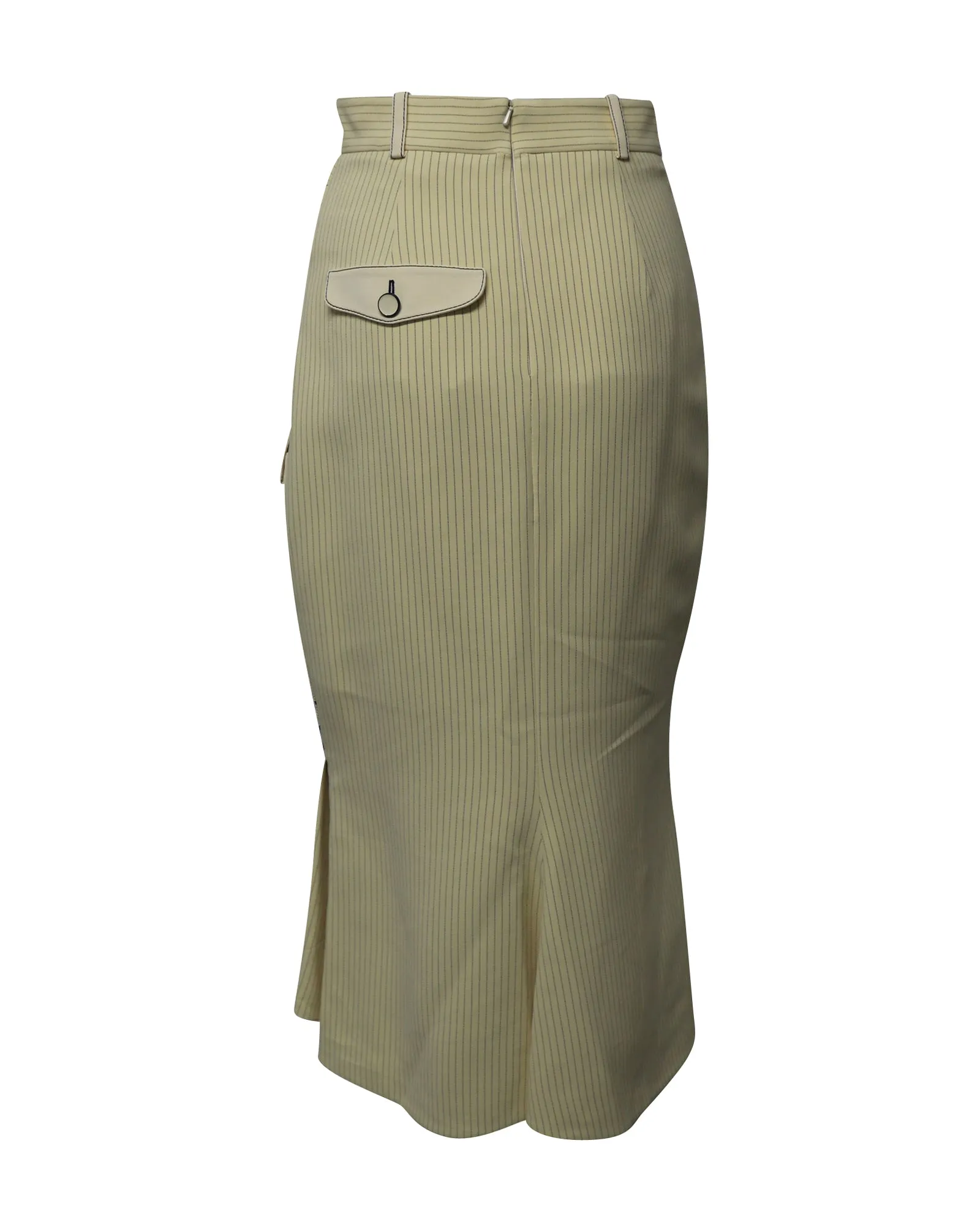 Peter Pilotto Geometric Mermaid Skirt in Cream Viscose