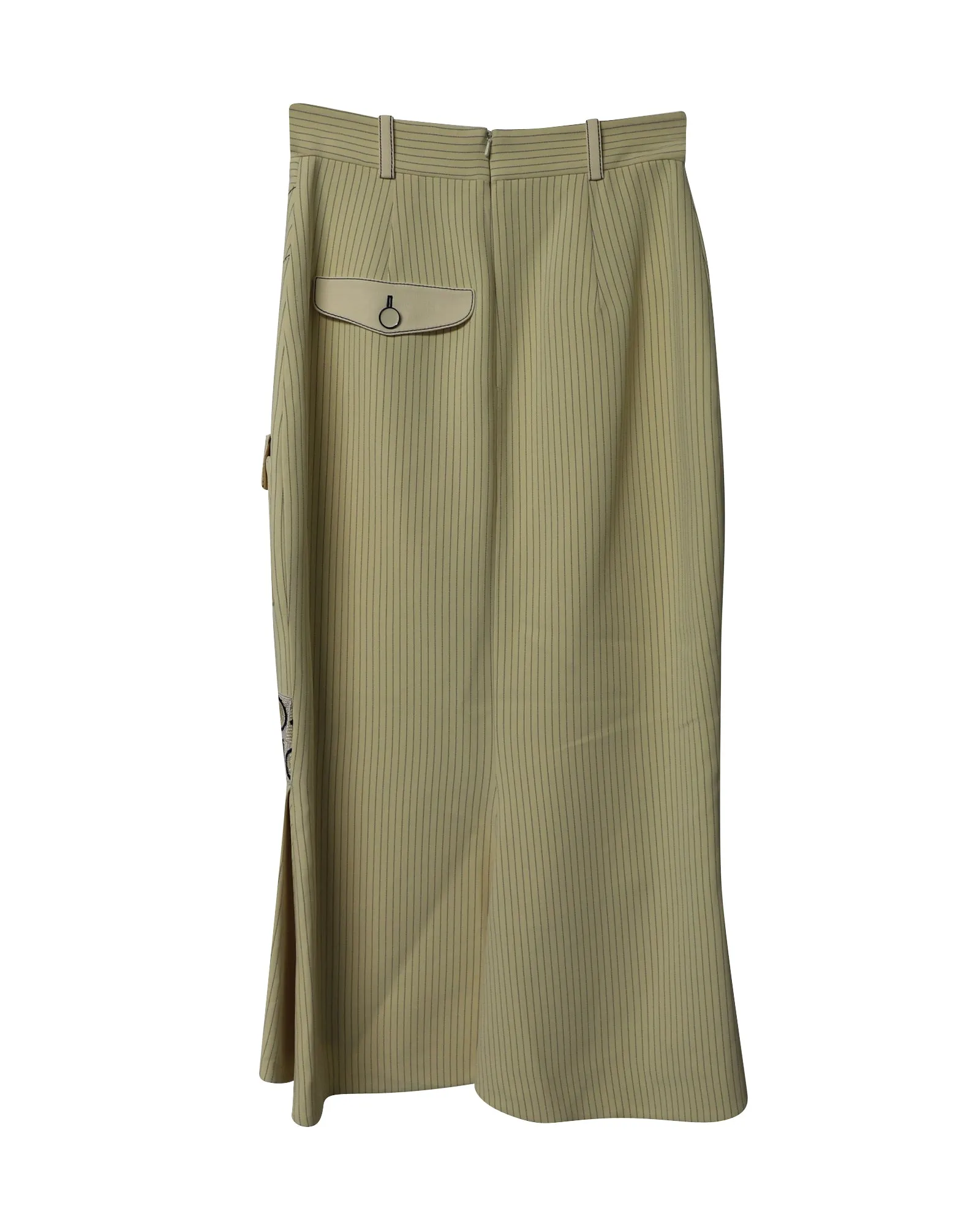 Peter Pilotto Geometric Mermaid Skirt in Cream Viscose