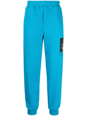 Photographic-Print Cotton Track Pants cheap bottoms online shop