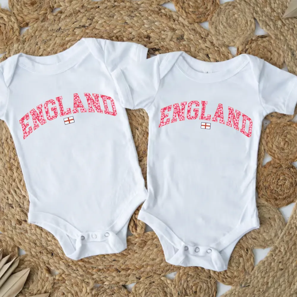 Pink Floral England White Baby Vest cheap baby clothes online