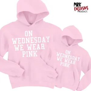 Pink Wednesday Matching Light Pink Hoodies (MRK X) maternity wear outlet