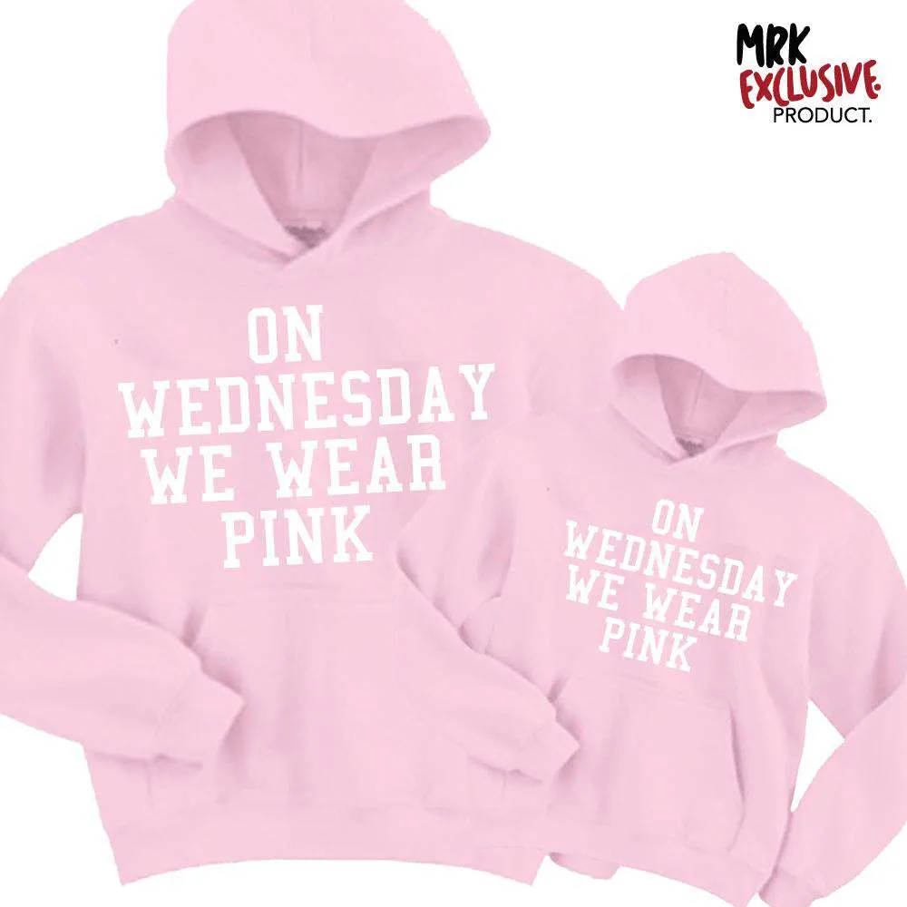 Pink Wednesday Matching Light Pink Hoodies (MRK X) maternity wear outlet