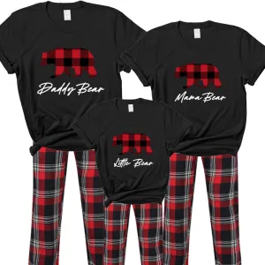 Plaid Bear Family Matching Yuletide Pyjama Pant Set- Black dad hats promo code