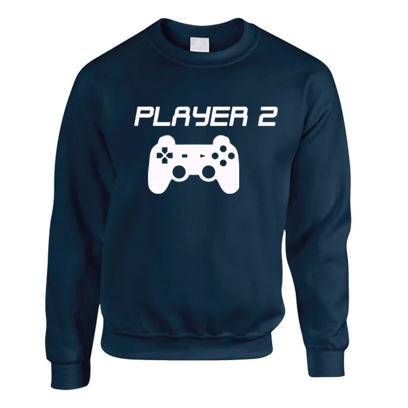 Player 1/Player 2 Adult & Kid Navy Sweatshirts (MRK X)