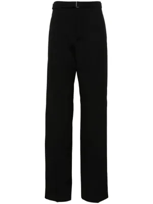 Pleat-Detail Wool Trousers cheap bottoms online shop