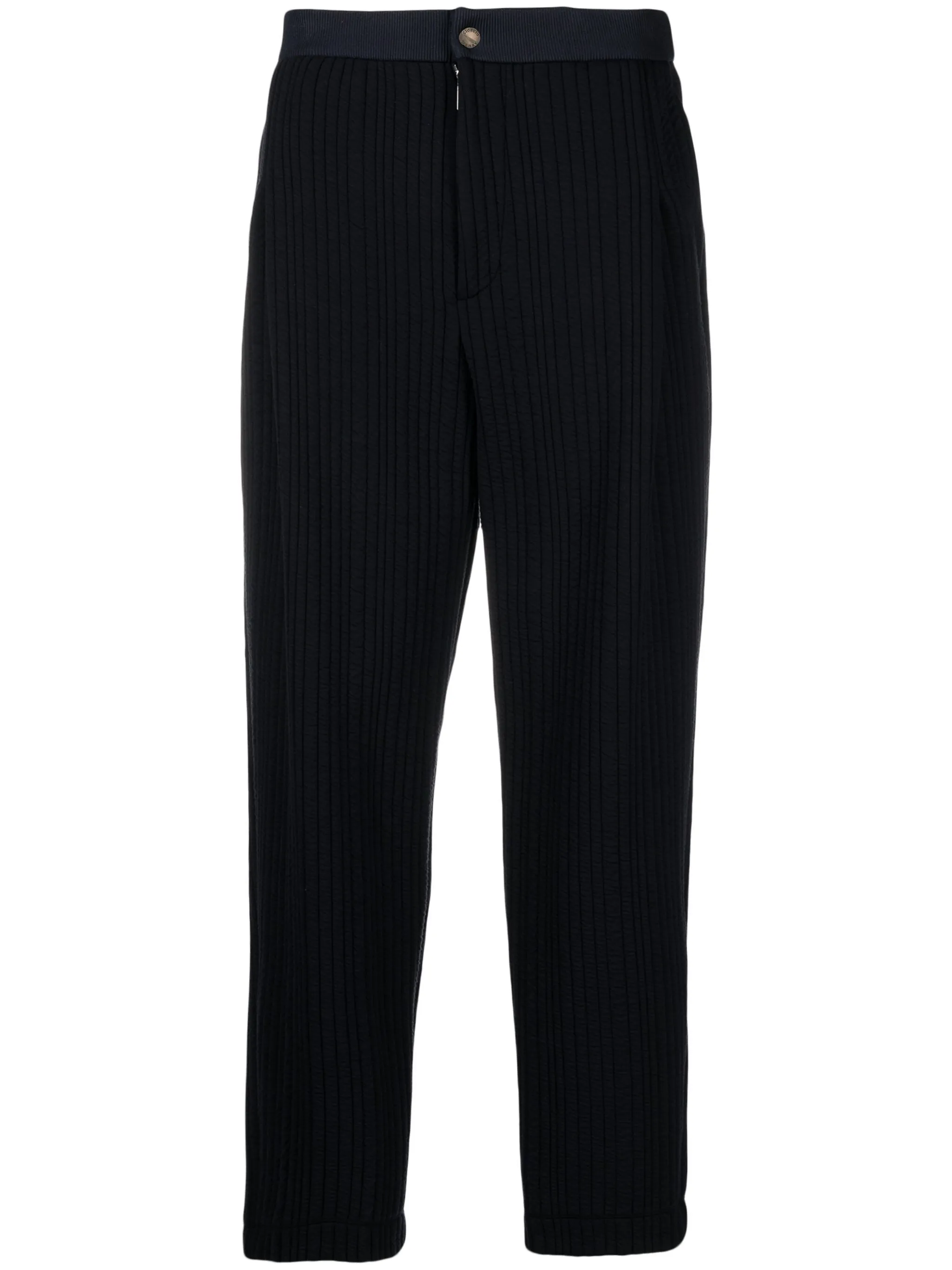 Pleated Quilted Tapered Trousers cheap bottoms online shop