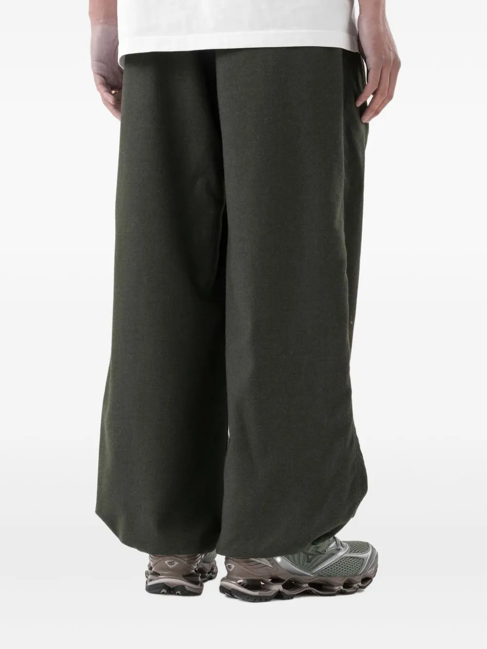 Pleated Wide-Leg Trousers