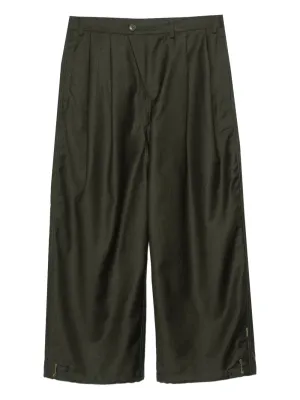 Pleated Wide-Leg Trousers cheap bottoms online shop