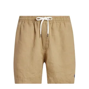 Polo Ralph Lauren 15.2 cm Polo Prepster Linen Short Vintage Khaki mens shorts outlet store