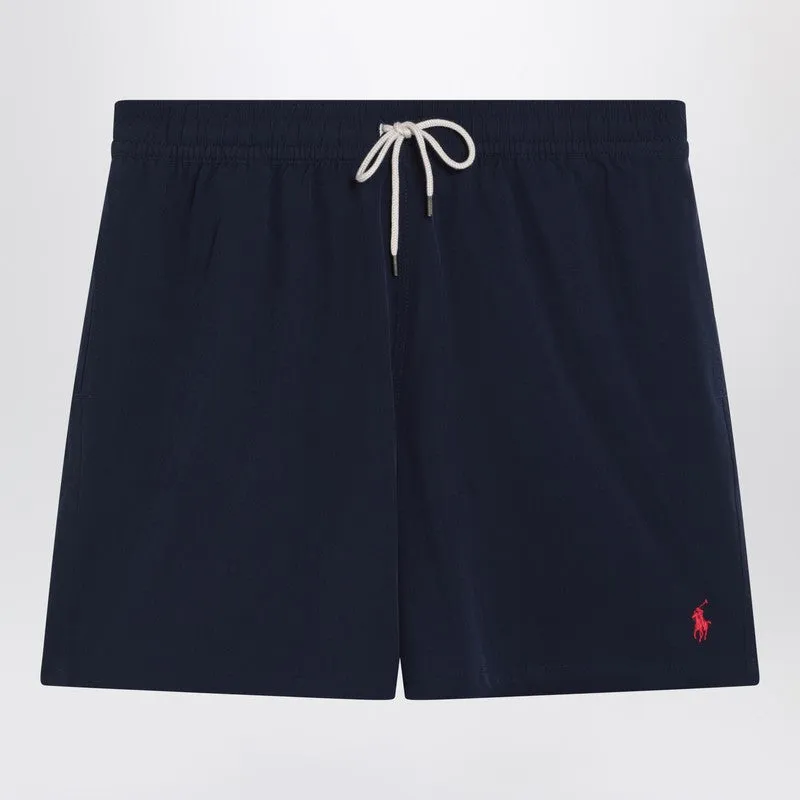 Polo Ralph Lauren Men's Boxer blue Swim Trunks With Logo
