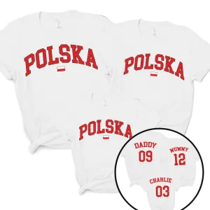 Polska Stadium Family T-Shirts White daddy outfits clearance
