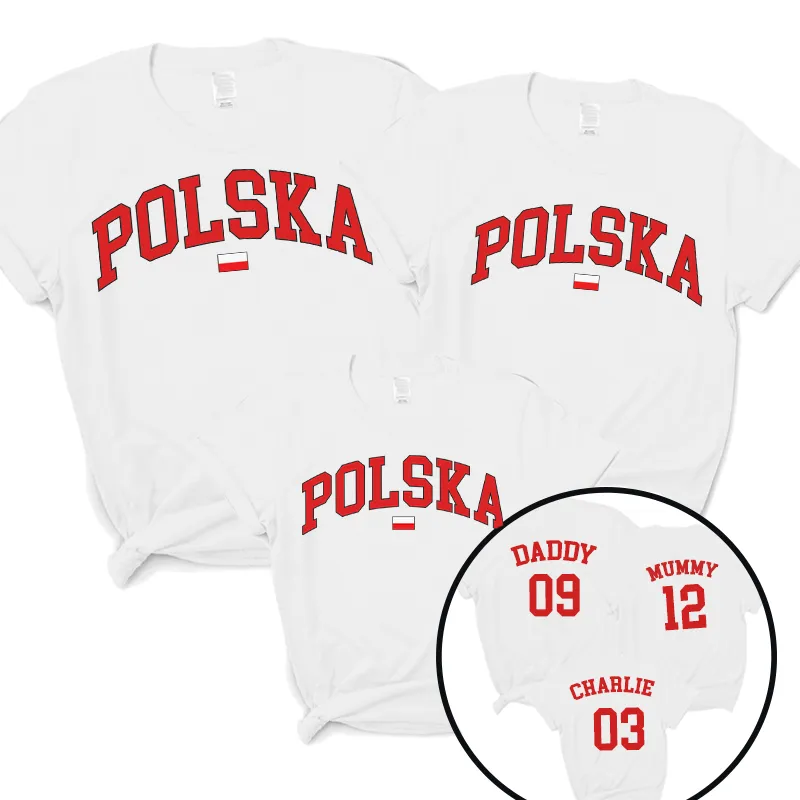 Polska Stadium Family T-Shirts White daddy outfits clearance