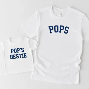 Pops & Pop's Bestie Matching T-Shirts mens dad clothes online