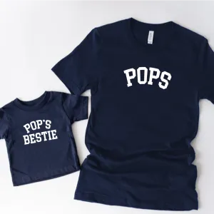 Pops & Pop's Bestie Matching T-Shirts mens dad clothes online