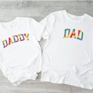 Pride Daddy & Dad Matching White T-Shirts dad hats promo code