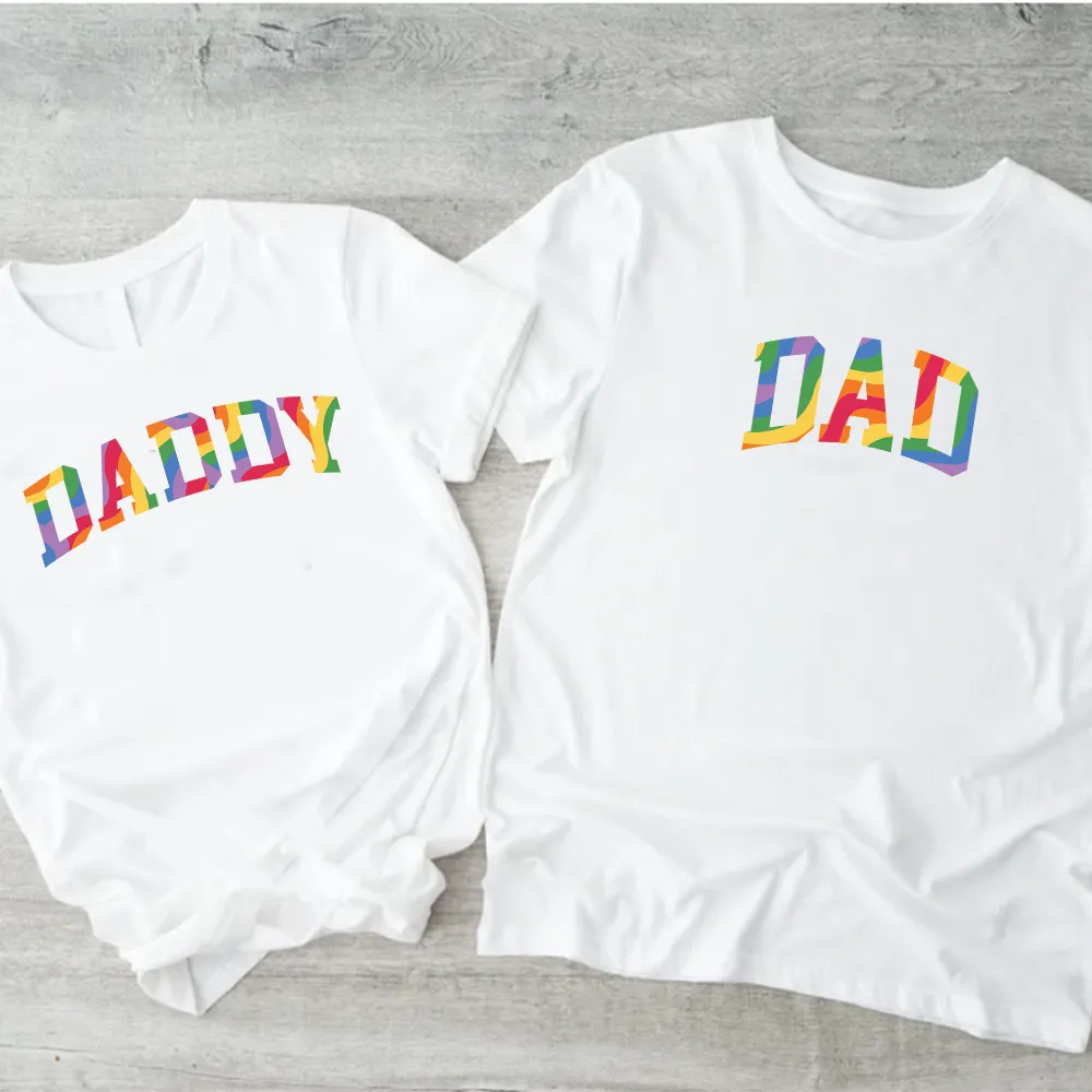 Pride Daddy & Dad Matching White T-Shirts dad hats promo code
