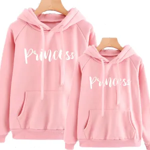 Princess Script Mum & Kid Matching Pink Hoodies (MRK X) maternity wear outlet
