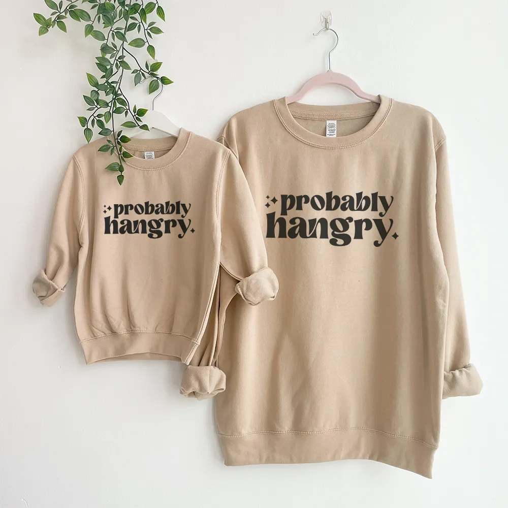 Probably Hangry Mum & Kid Matching Sweatshirts discount mum dresses