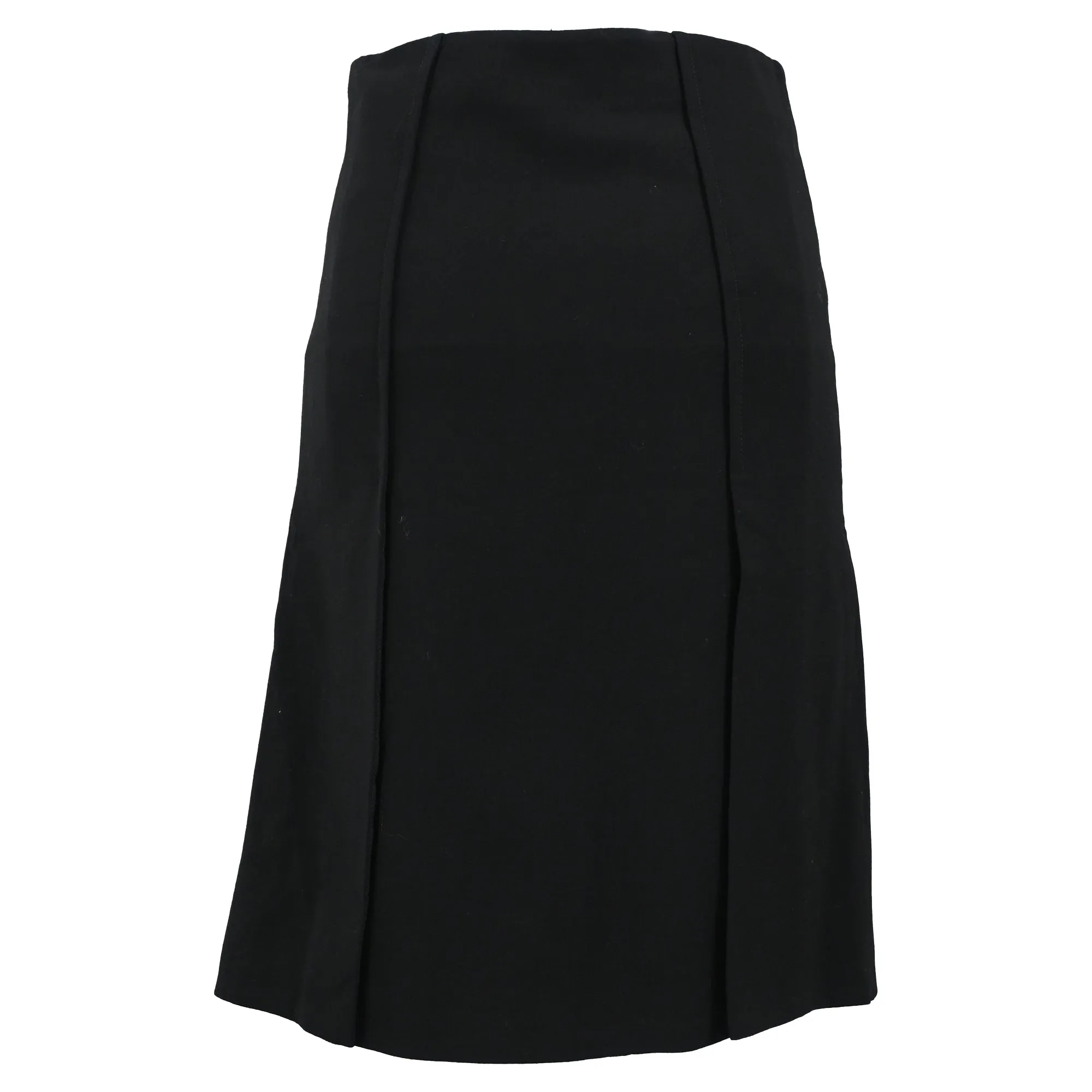 Proenza Schouler Panelled Midi A-Line Skirt in Black Wool