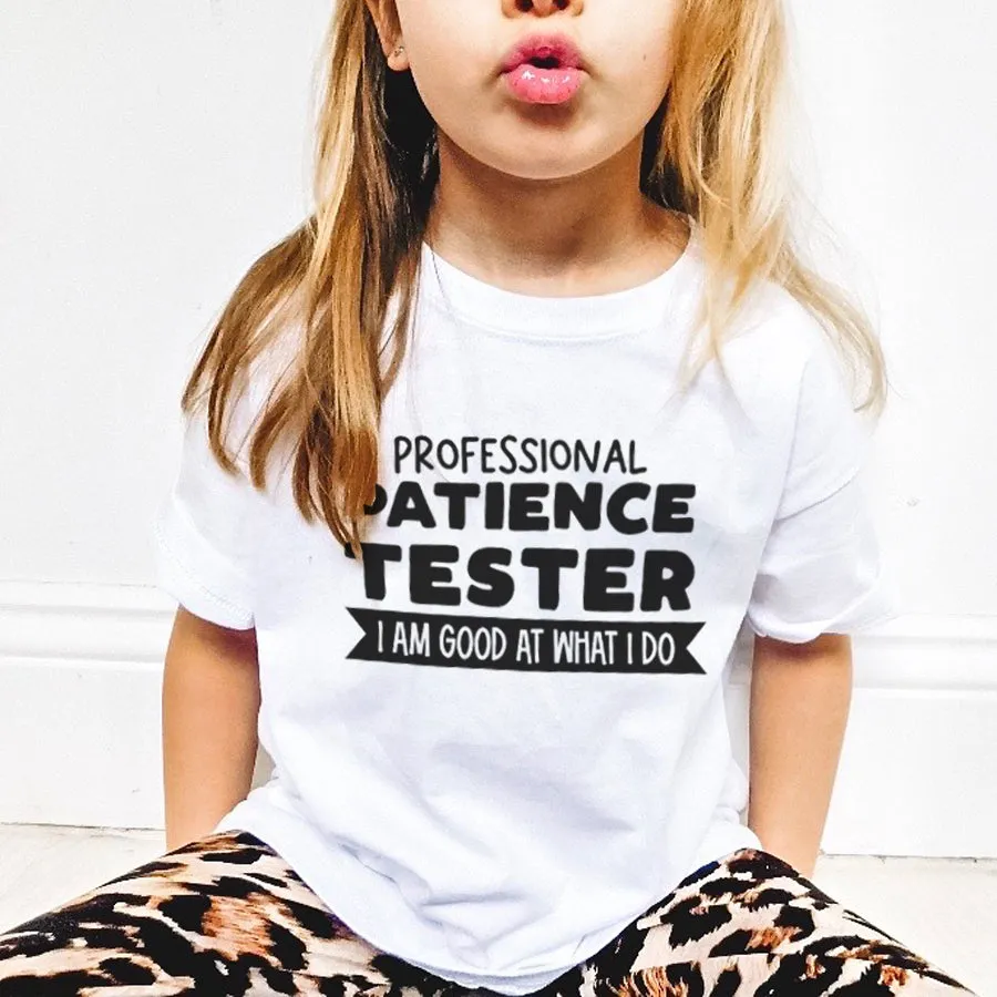 Professional Patience Tester Kids T-Shirt girls pajamas promo