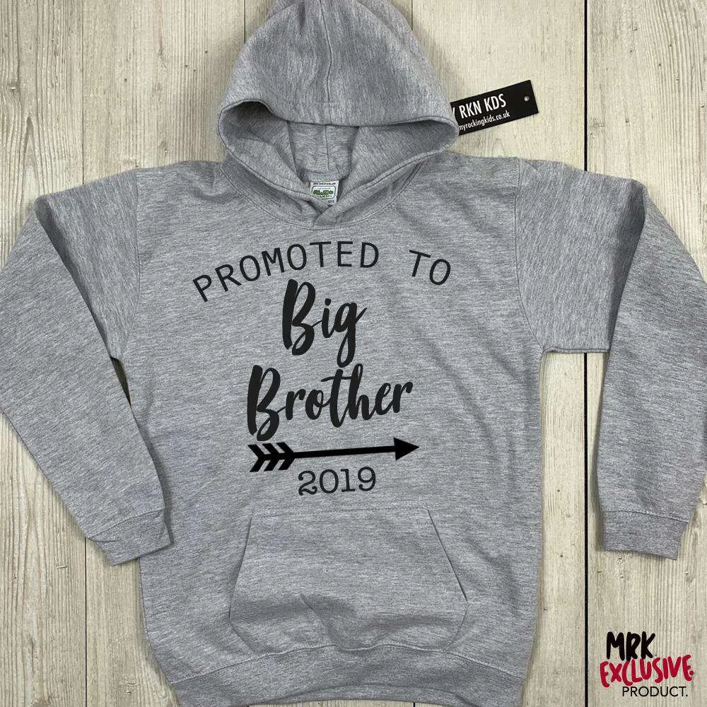 Promoted to Big Bro 2019 Grey Hoodie (MRK X) boys outfits online store