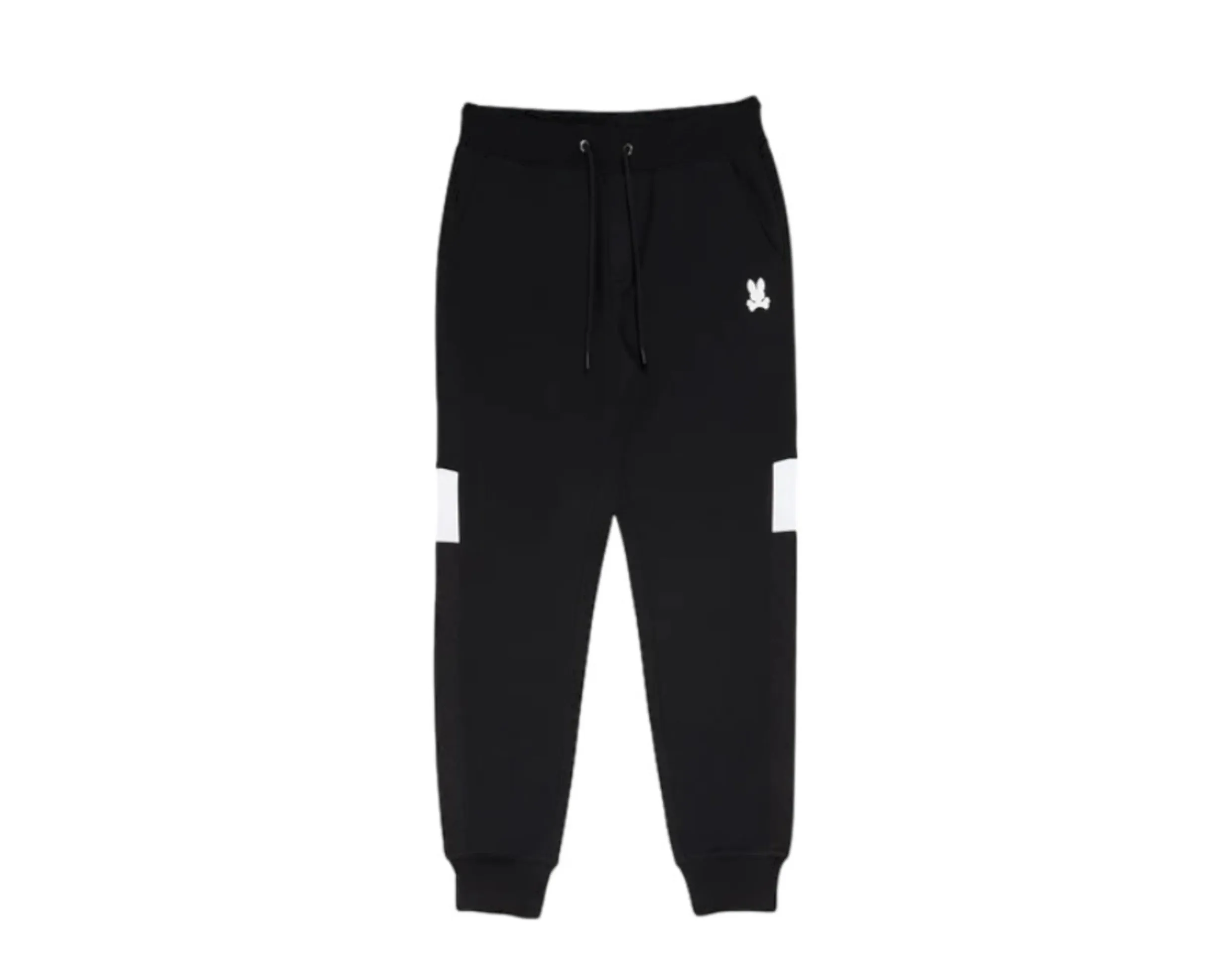 Psycho Bunny Men's Wilkes Sweatpants Black/White B6P261W1FT-BLK