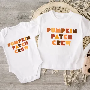 Pumpkin Patch Crew Matching White T-Shirt/ Baby Vest cheap baby clothes online