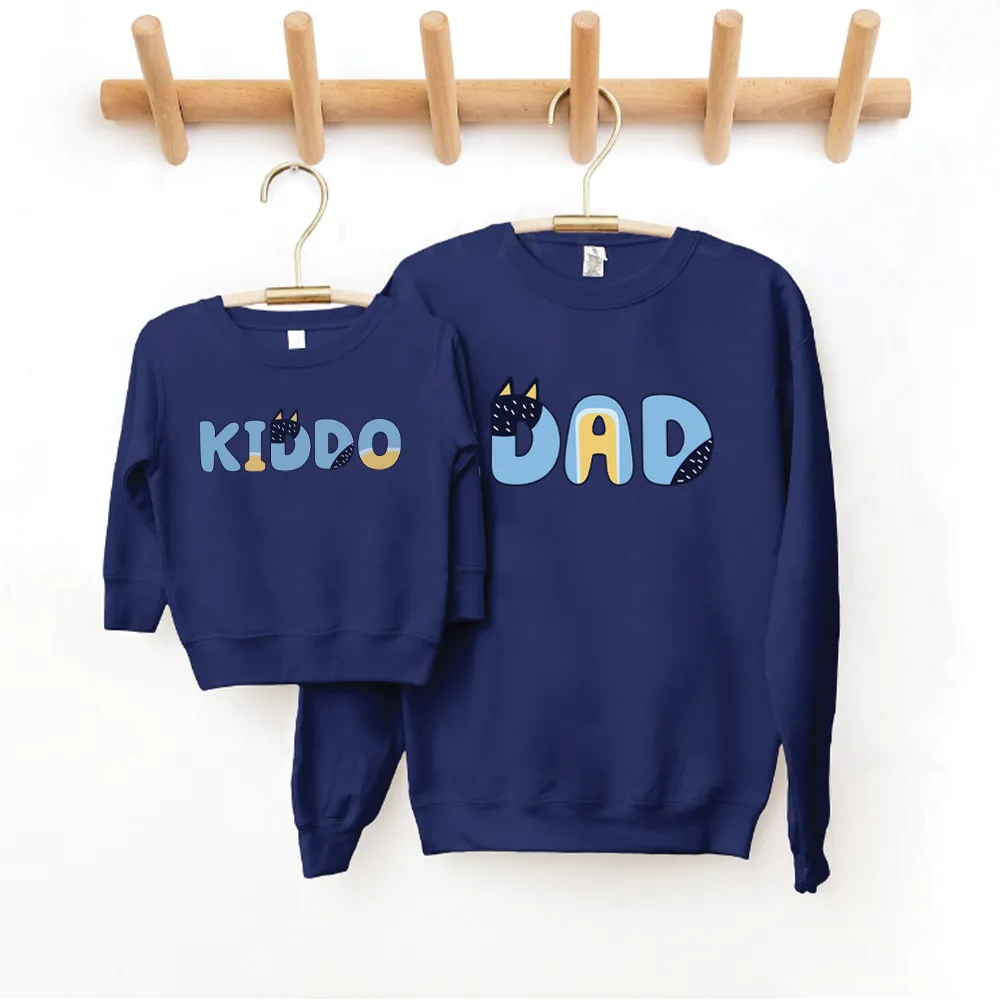 Puppy Dog - Dad and Kiddo Matching Sweatshirt fathers day sale outfits