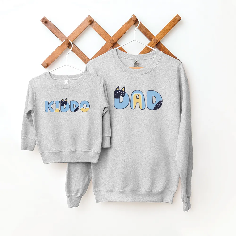 Puppy Dog - Dad and Kiddo Matching Sweatshirt daddy outfits clearance