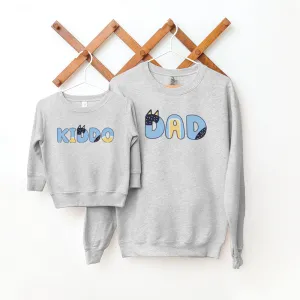Puppy Dog - Dad and Kiddo Matching Sweatshirt fathers day sale outfits