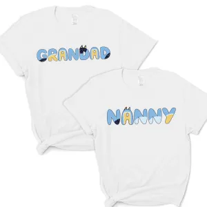 Puppy Dog Grandparents- Nanny & Grandad T-Shirts White dad hats promo code