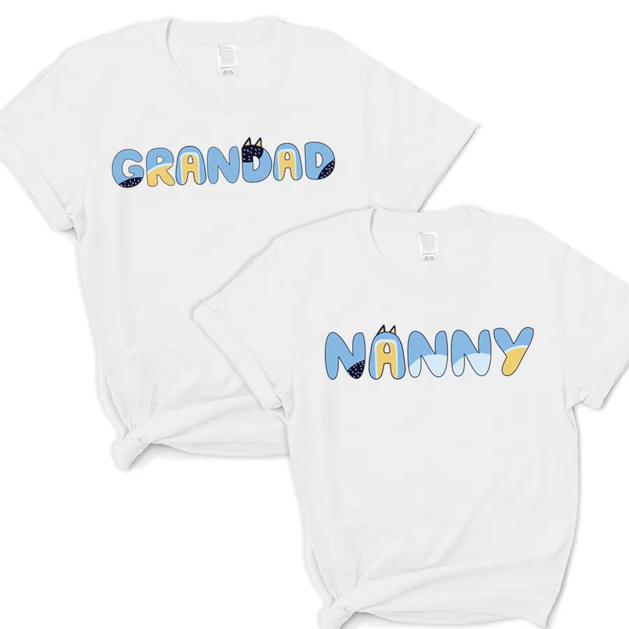 Puppy Dog Grandparents- Nanny & Grandad T-Shirts White maternity wear outlet