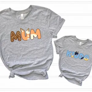 Puppy Dog Mum & Kiddo Matching Grey T-Shirts maternity dresses promo
