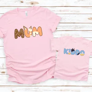 Puppy Dog Mum & Kiddo Matching Pink T-Shirts maternity dresses promo