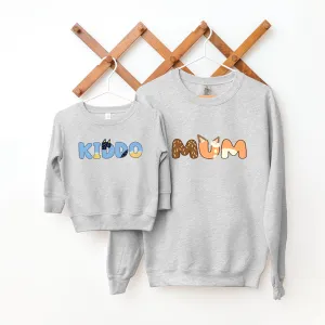 Puppy Dog - Mum & Kiddo Matching Sweatshirts discount mum dresses